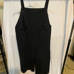 wide leg capri overalls
